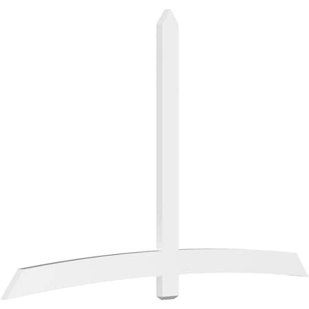 Ekena Millwork Bellingham Architectural Grade PVC Gable Bracket, 108"W x 67 1/2"H x 2"D x 6"F, 15/12 Pitch GBP108X68X0206BEL00